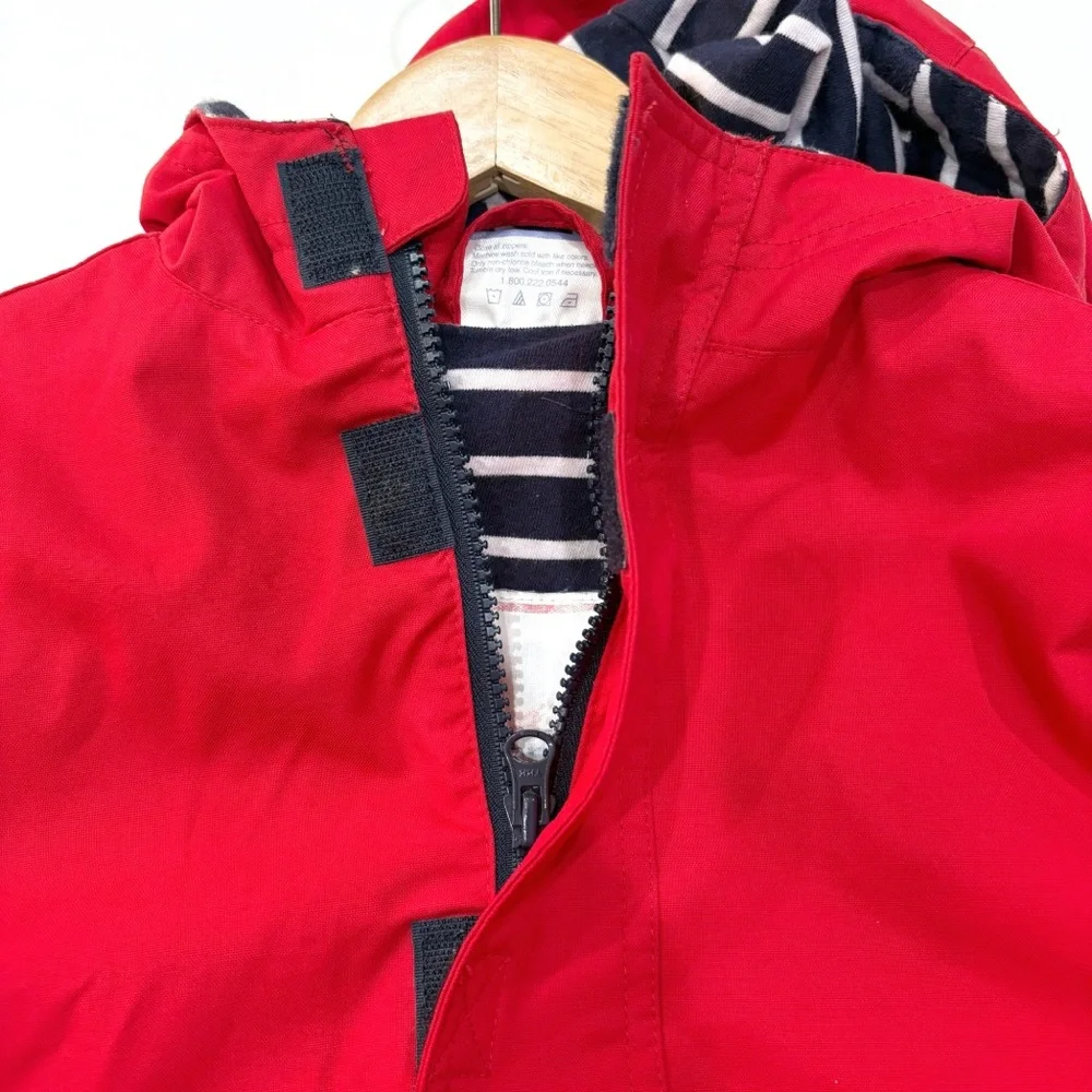 Hanna Andersson Weatherwear Jacket 110 (5T) Red Hooded Coat Kids